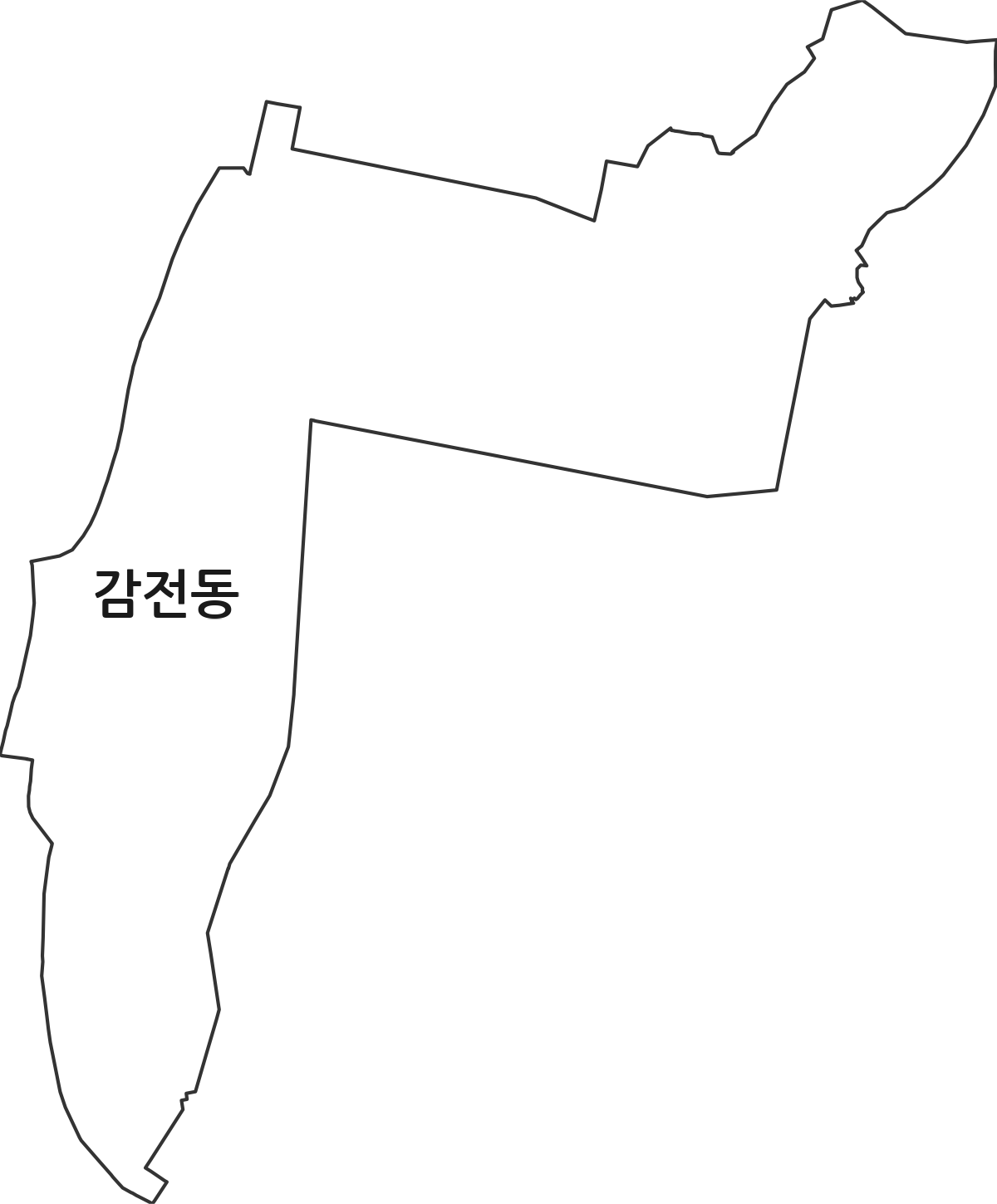 부산광역시 사상구 감전동 법정동 행정구역 경계 지도
