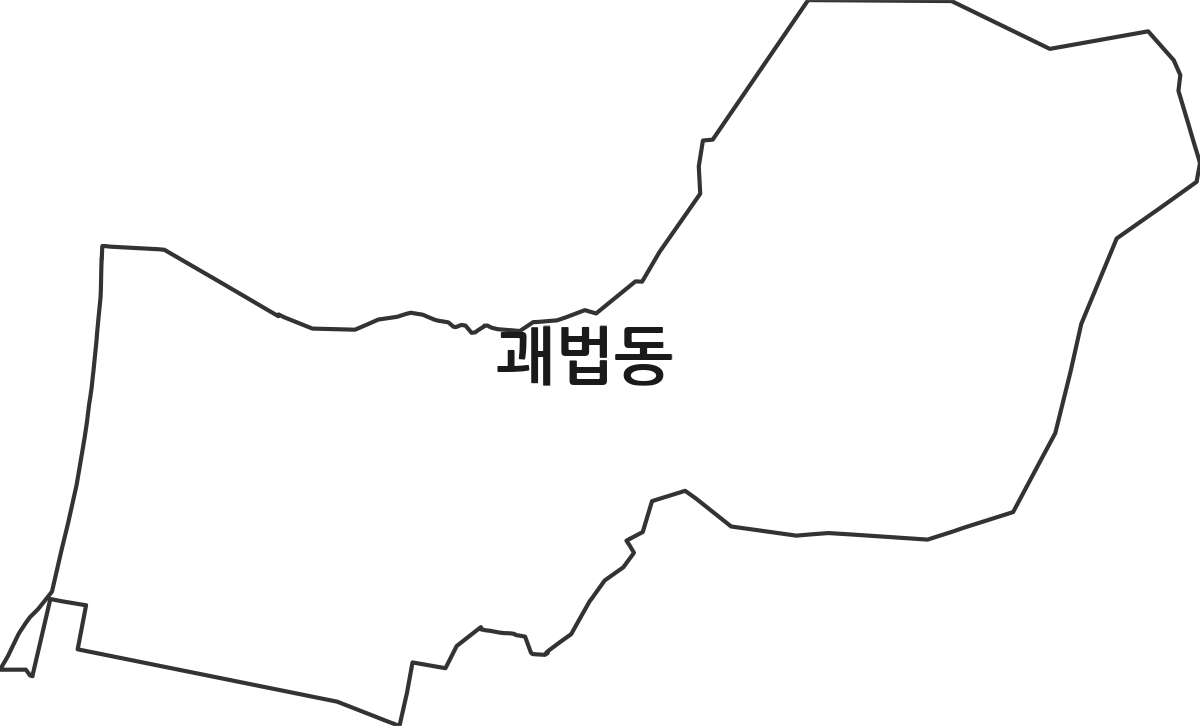 부산광역시 사상구 괘법동 법정동 행정구역 경계 지도