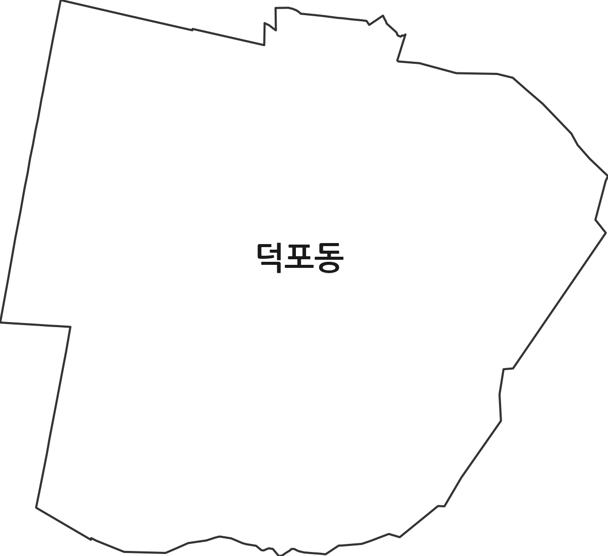 부산광역시 사상구 덕포동 법정동 행정구역 경계 지도