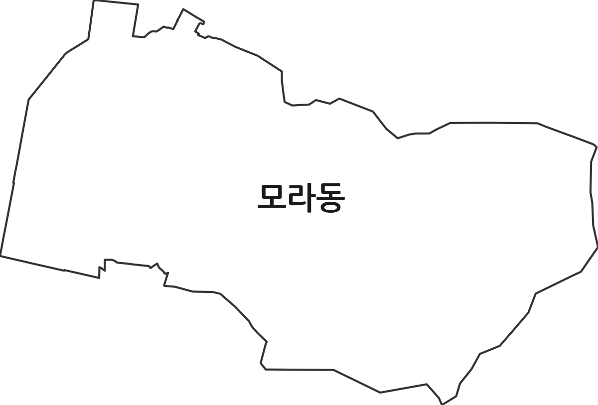 부산광역시 사상구 모라동 법정동 행정구역 경계 지도