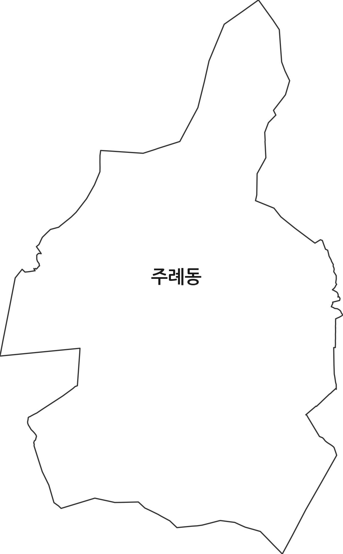 부산광역시 사상구 주례동 법정동 행정구역 경계 지도