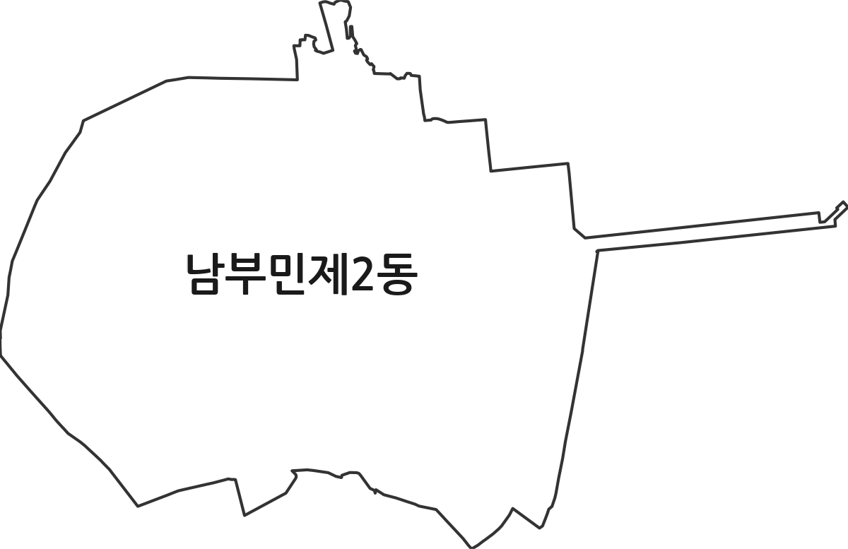 부산광역시 서구 남부민제2동 행정동 행정구역 경계 지도