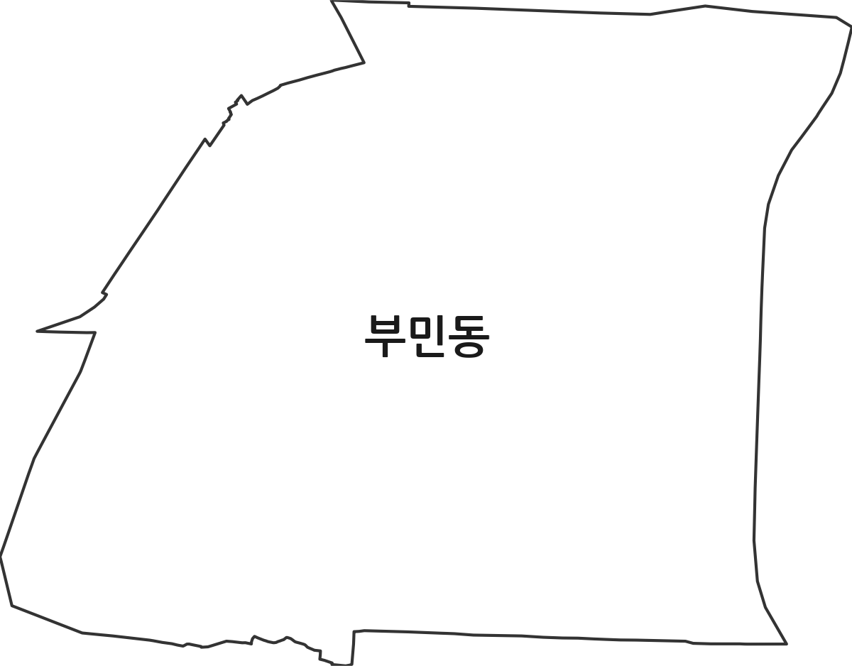 부산광역시 서구 부민동 행정동 행정구역 경계 지도