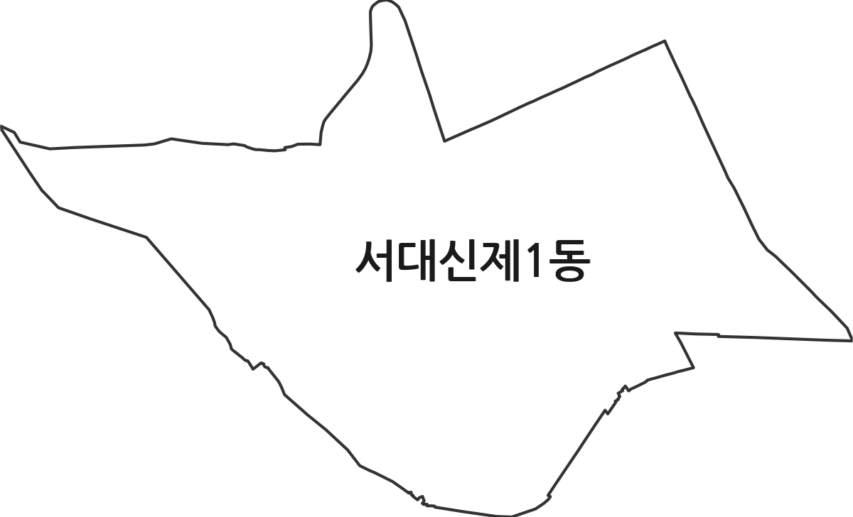 부산광역시 서구 서대신제1동 행정동 행정구역 경계 지도
