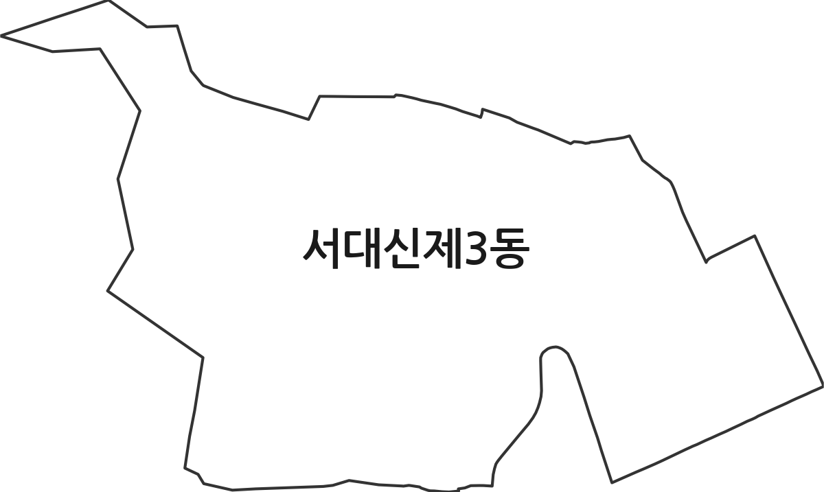 부산광역시 서구 서대신제3동 행정동 행정구역 경계 지도