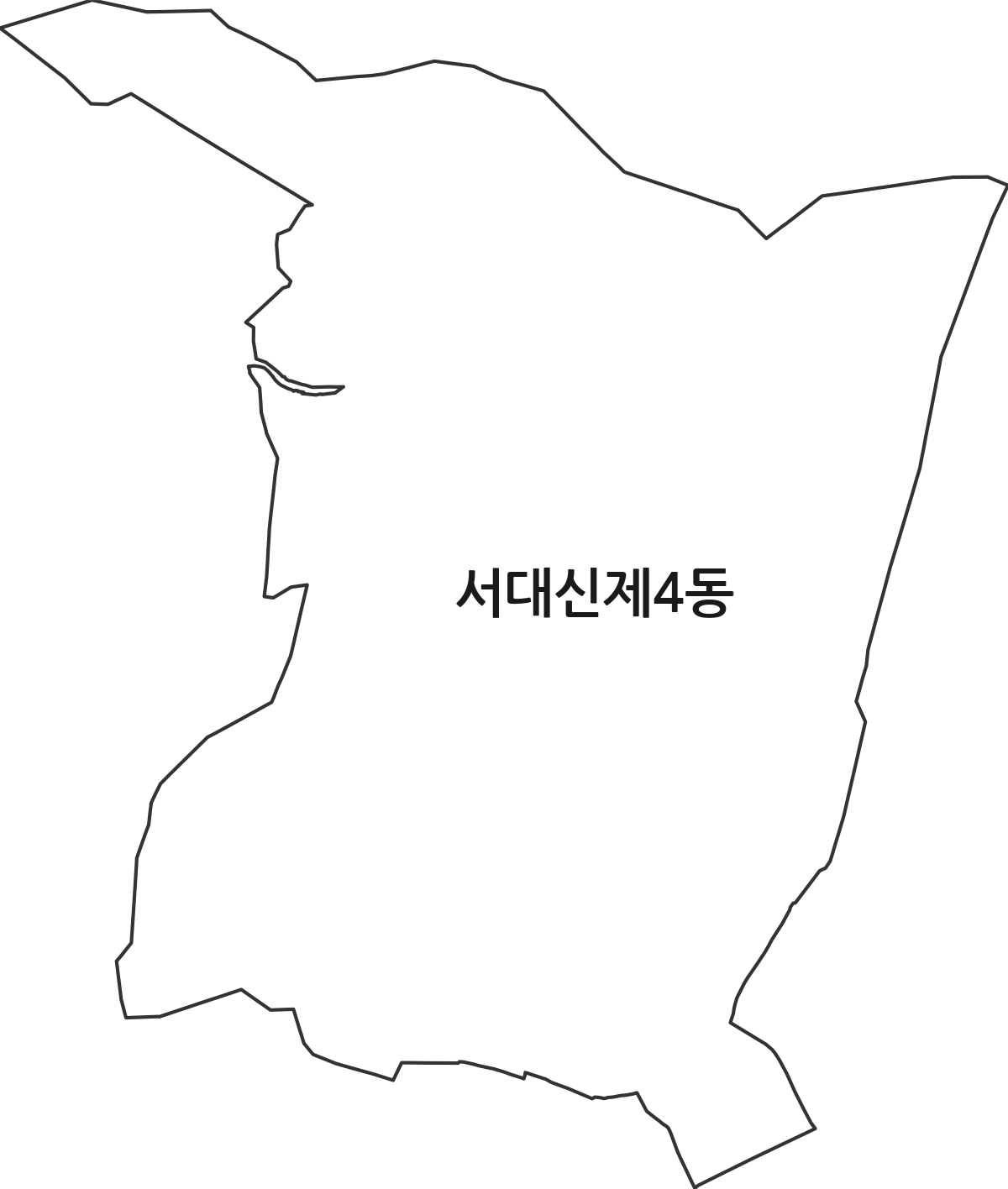 부산광역시 서구 서대신제4동 행정동 행정구역 경계 지도