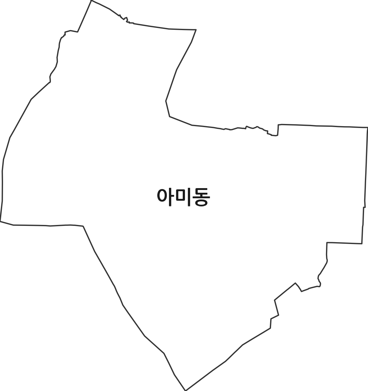 부산광역시 서구 아미동 행정동 행정구역 경계 지도