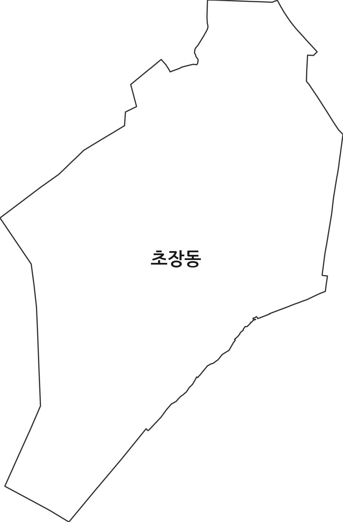부산광역시 서구 초장동 행정동 행정구역 경계 지도