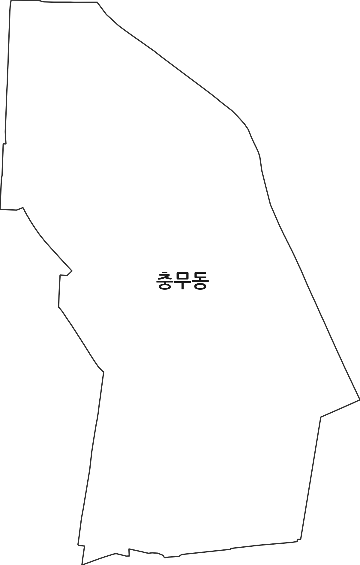 부산광역시 서구 충무동 행정동 행정구역 경계 지도