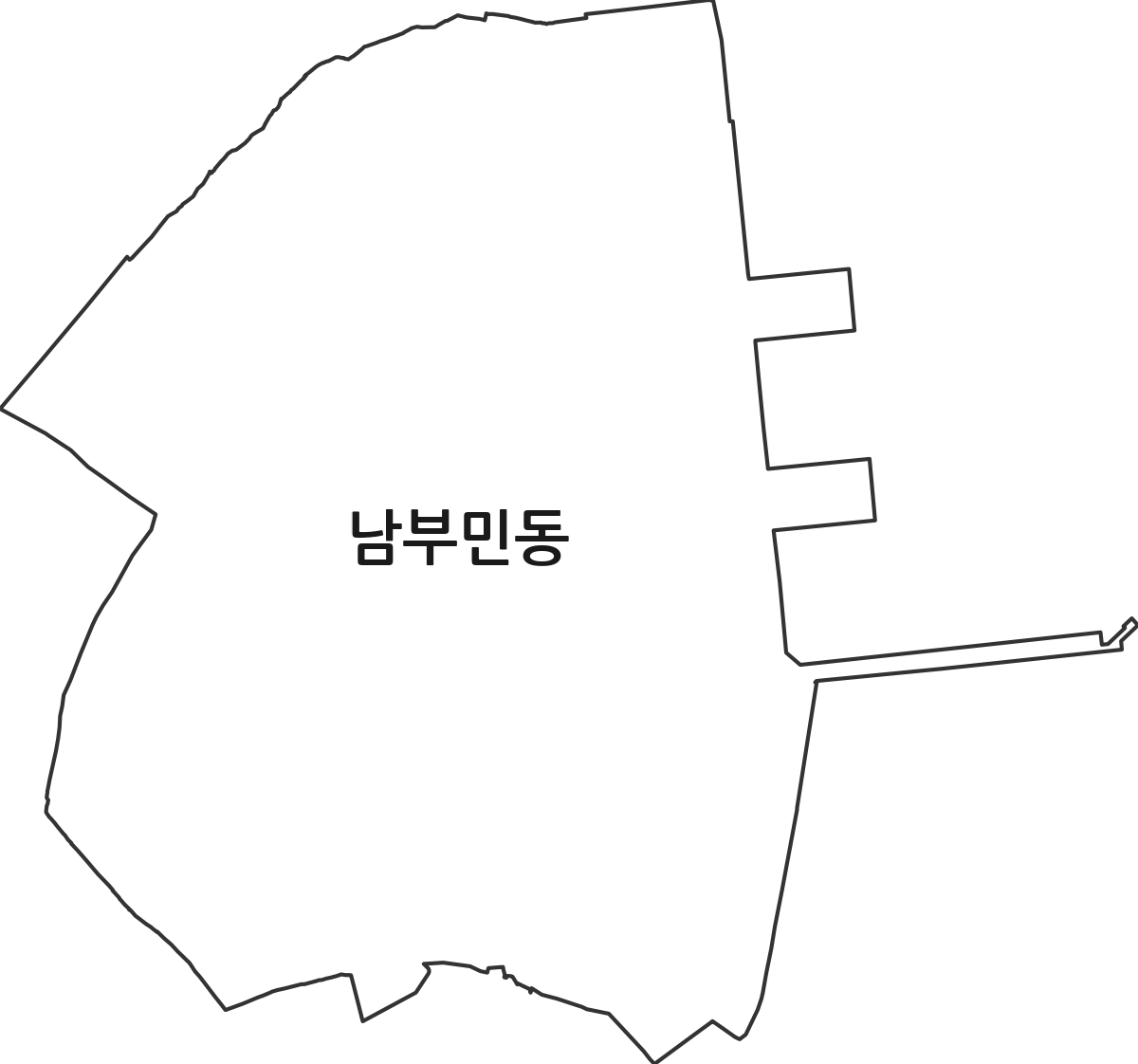 부산광역시 서구 남부민동 법정동 행정구역 경계 지도
