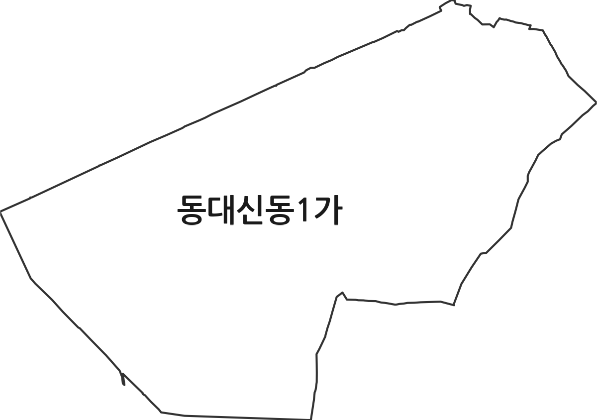 부산광역시 서구 동대신동1가 법정동 행정구역 경계 지도