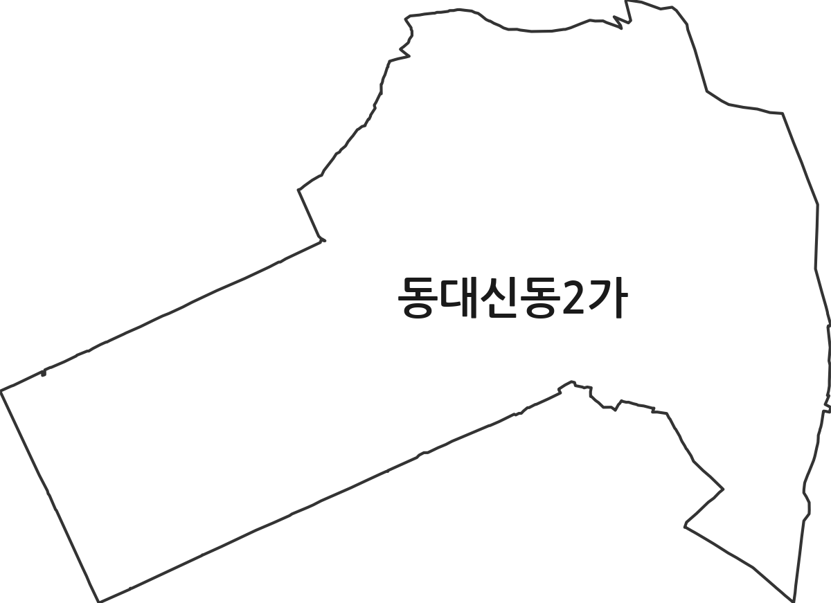 부산광역시 서구 동대신동2가 법정동 행정구역 경계 지도