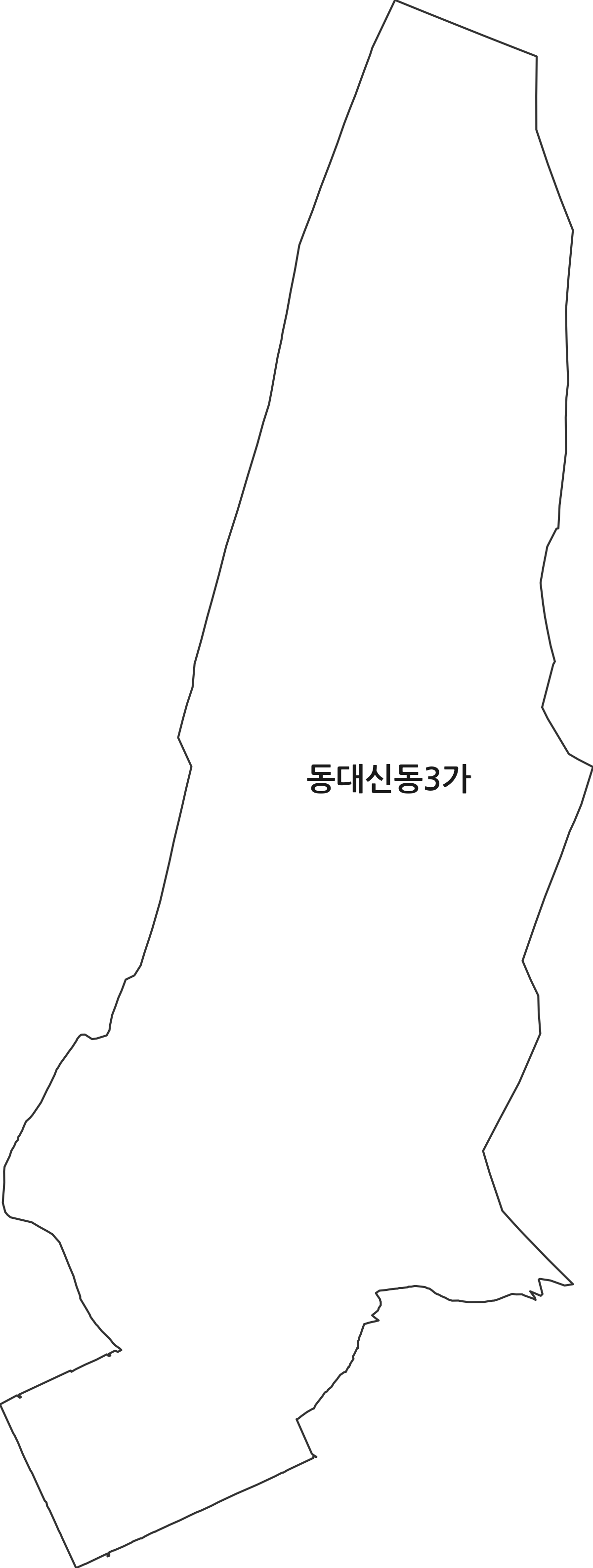부산광역시 서구 동대신동3가 법정동 행정구역 경계 지도