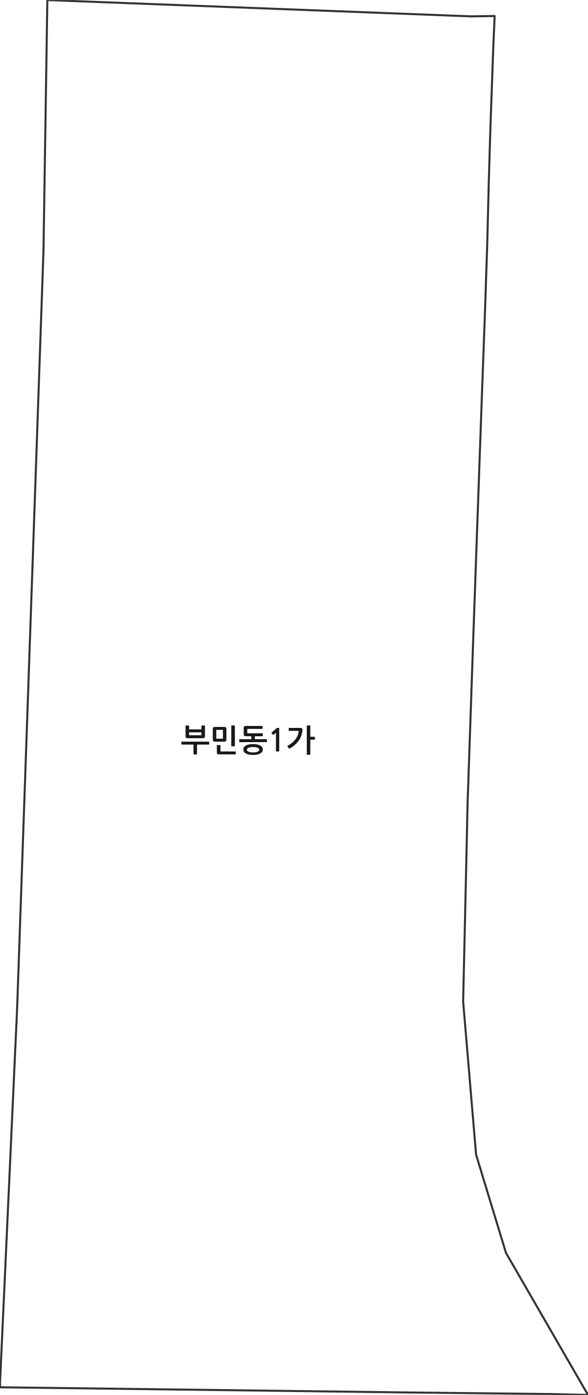 부산광역시 서구 부민동1가 법정동 행정구역 경계 지도
