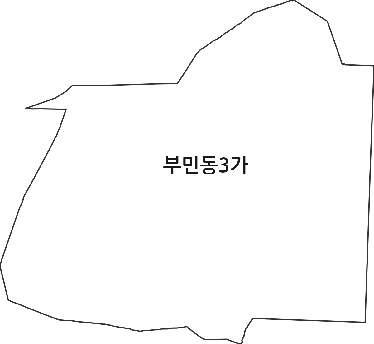 부산광역시 서구 부민동3가 법정동 행정구역 경계 지도