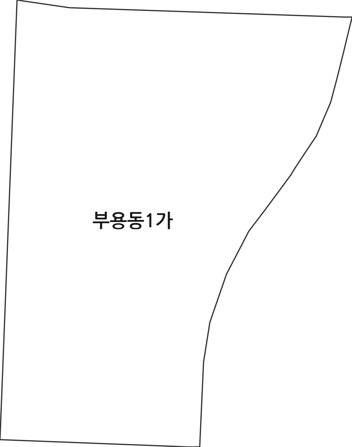 부산광역시 서구 부용동1가 법정동 행정구역 경계 지도