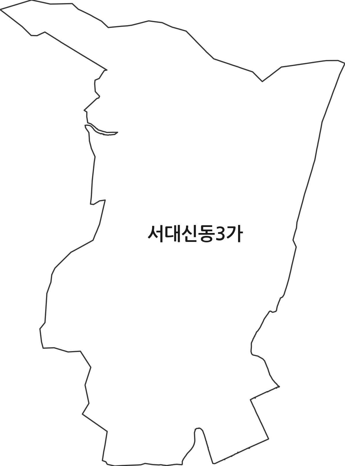 부산광역시 서구 서대신동3가 법정동 행정구역 경계 지도