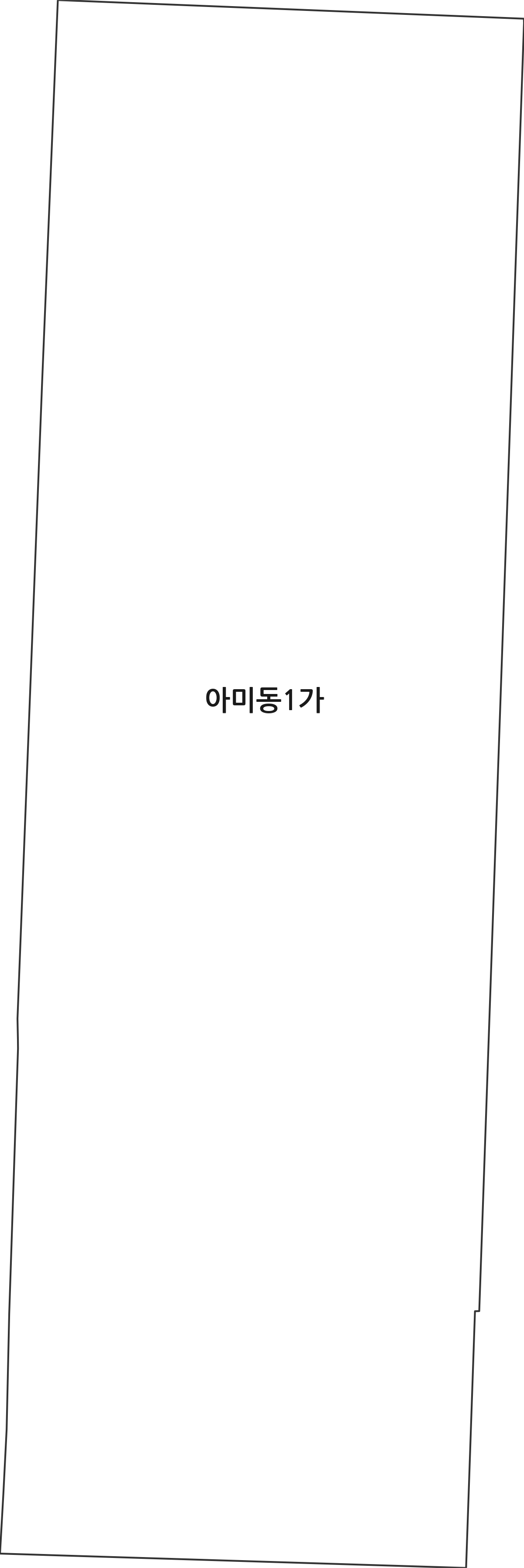 부산광역시 서구 아미동1가 법정동 행정구역 경계 지도