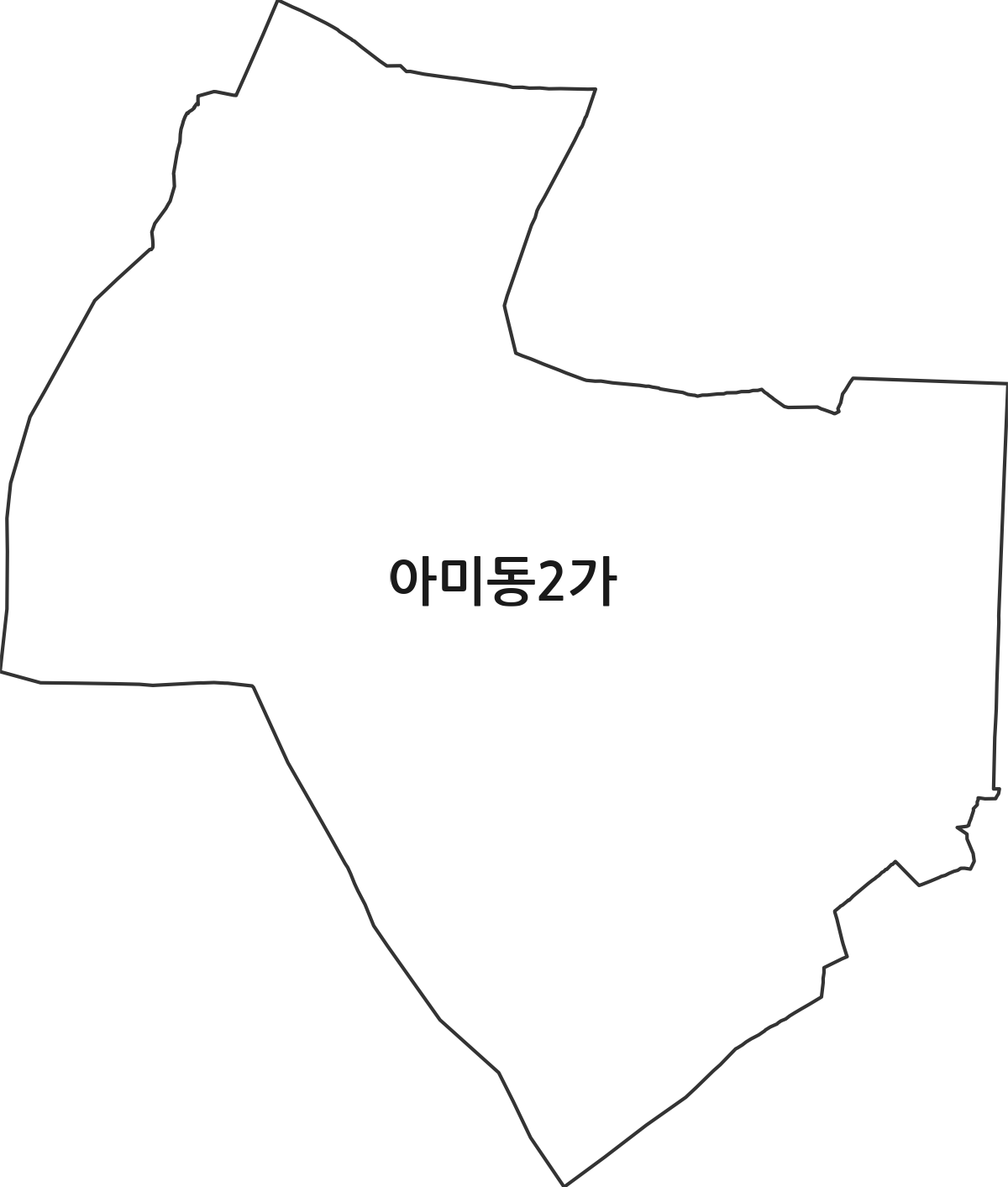 부산광역시 서구 아미동2가 법정동 행정구역 경계 지도