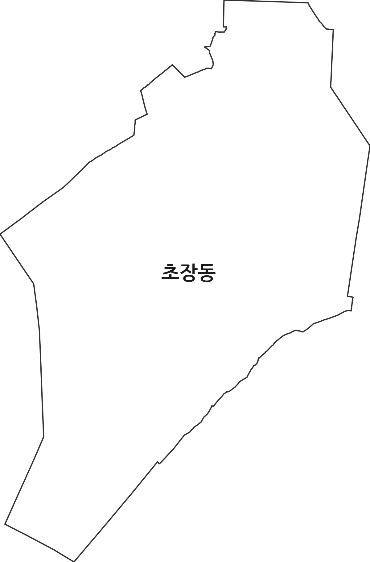 부산광역시 서구 초장동 법정동 행정구역 경계 지도