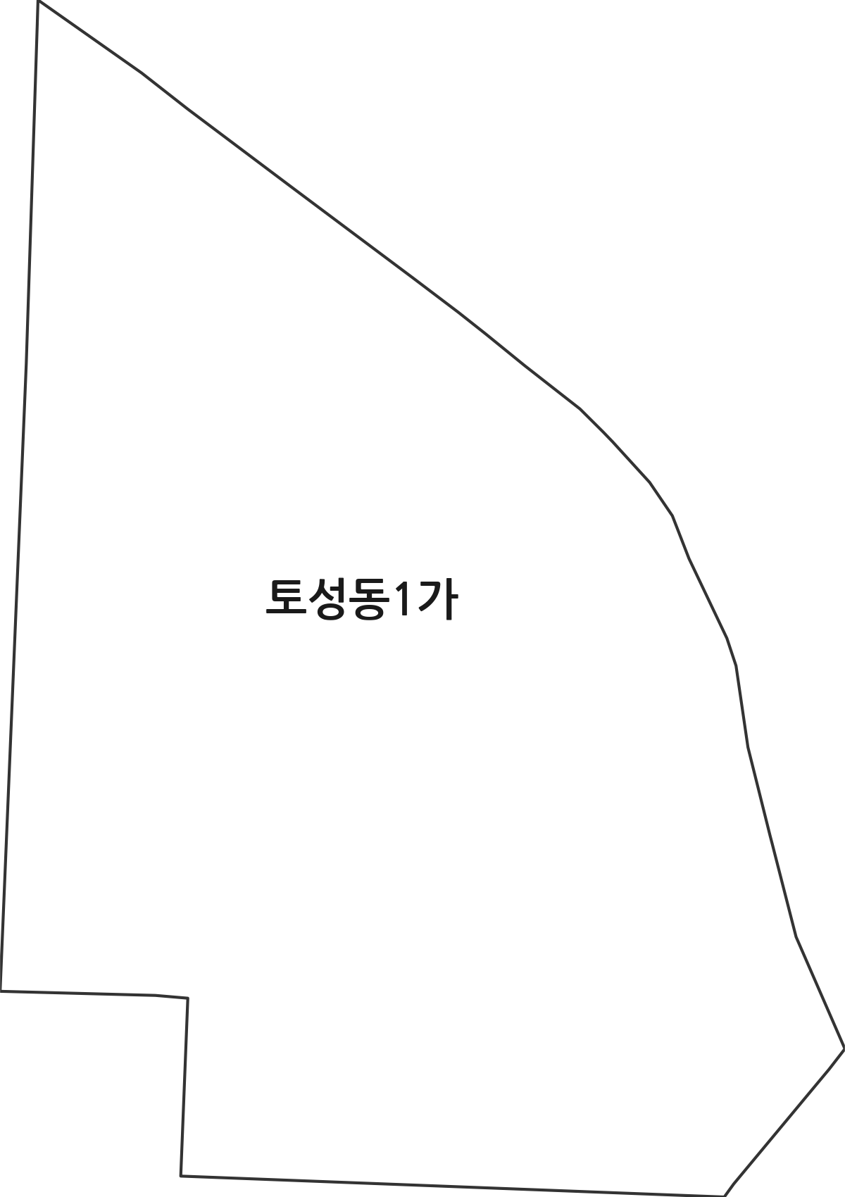 부산광역시 서구 토성동1가 법정동 행정구역 경계 지도