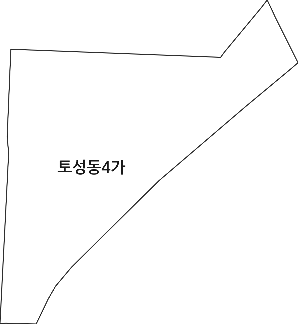 부산광역시 서구 토성동4가 법정동 행정구역 경계 지도