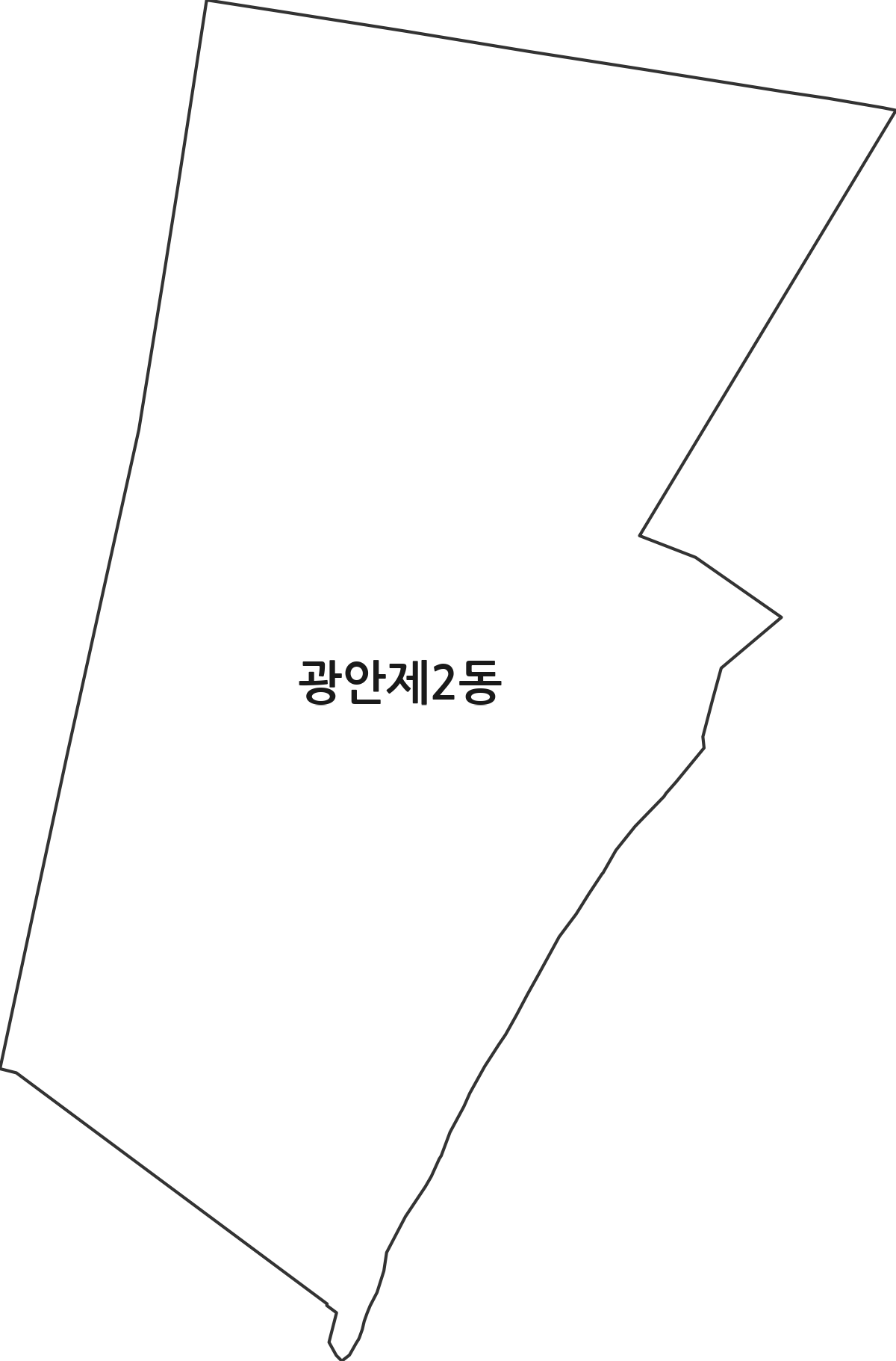 부산광역시 수영구 광안제2동 행정동 행정구역 경계 지도