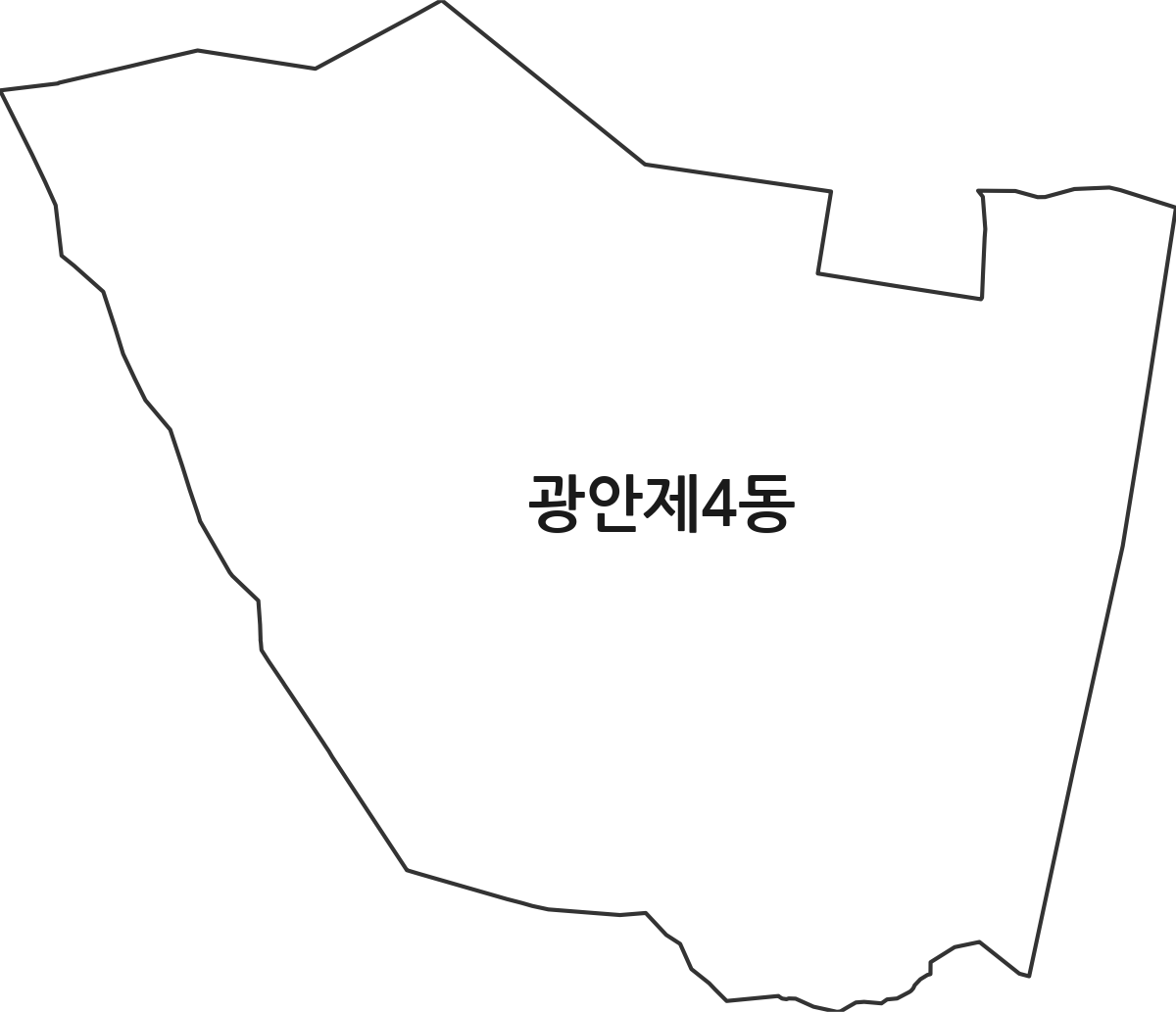 부산광역시 수영구 광안제4동 행정동 행정구역 경계 지도