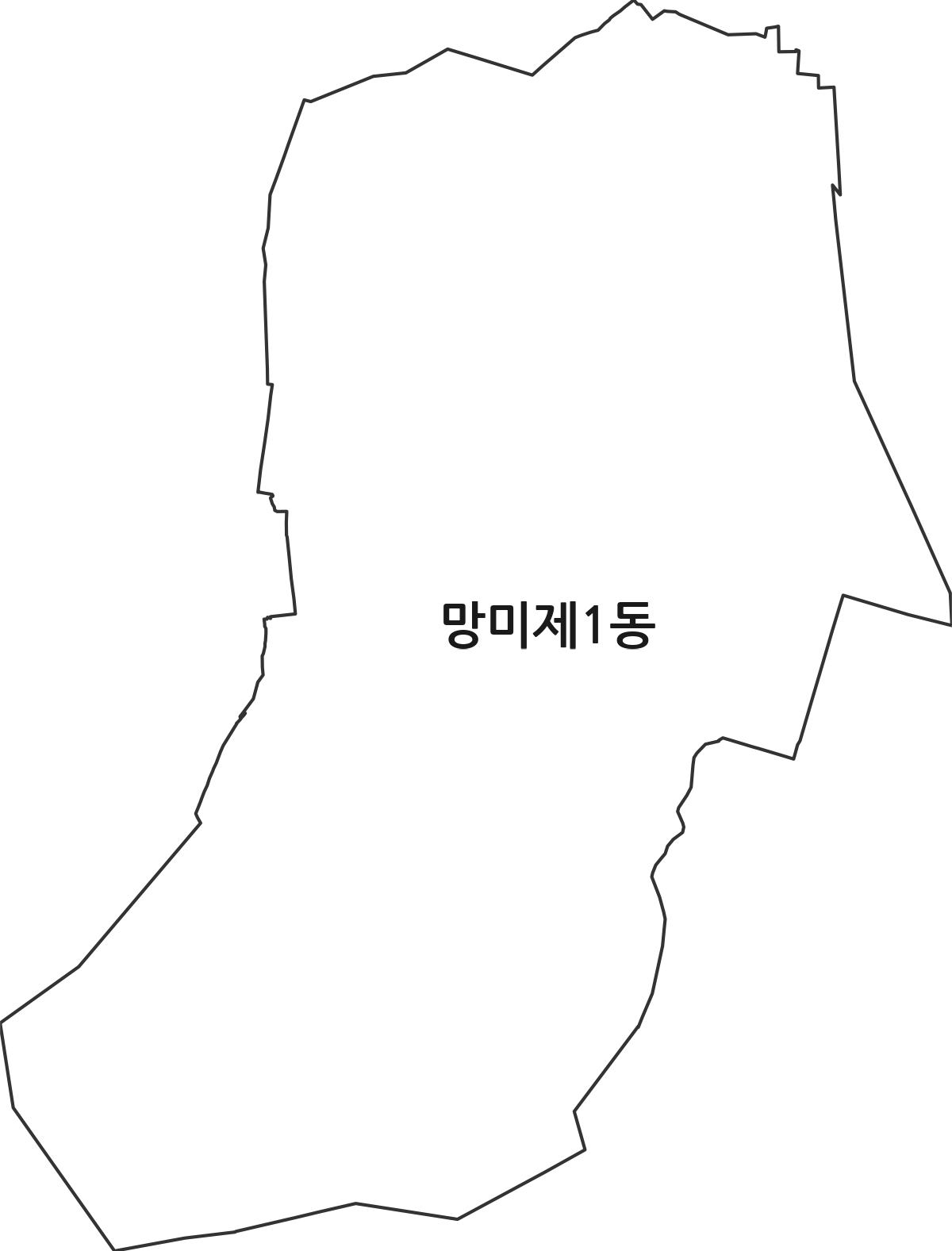 부산광역시 수영구 망미제1동 행정동 행정구역 경계 지도