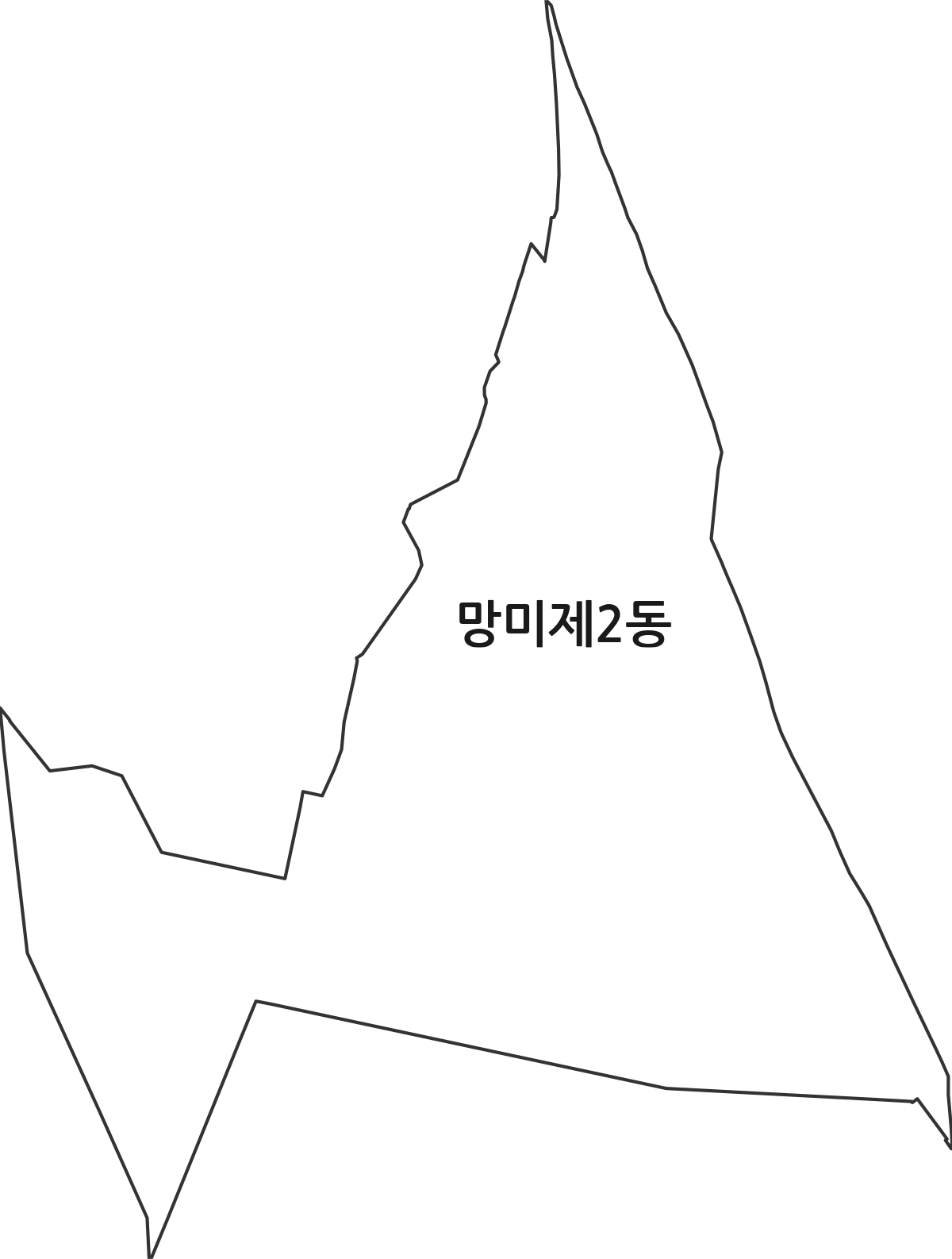 부산광역시 수영구 망미제2동 행정동 행정구역 경계 지도