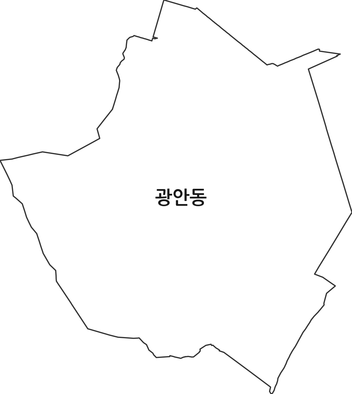 부산광역시 수영구 광안동 법정동 행정구역 경계 지도