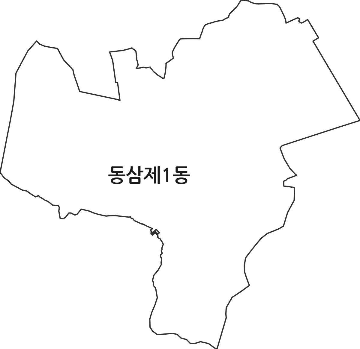 부산광역시 영도구 동삼제1동 행정동 행정구역 경계 지도