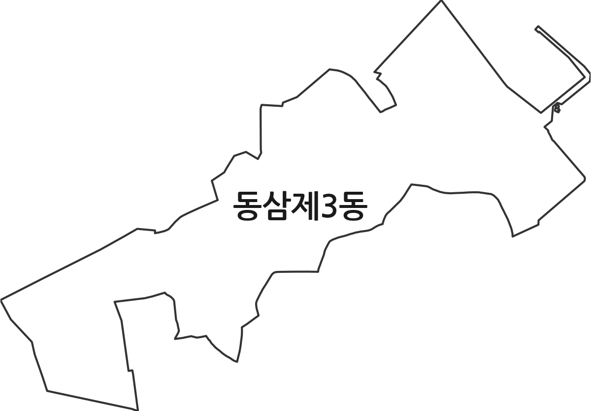 부산광역시 영도구 동삼제3동 행정동 행정구역 경계 지도