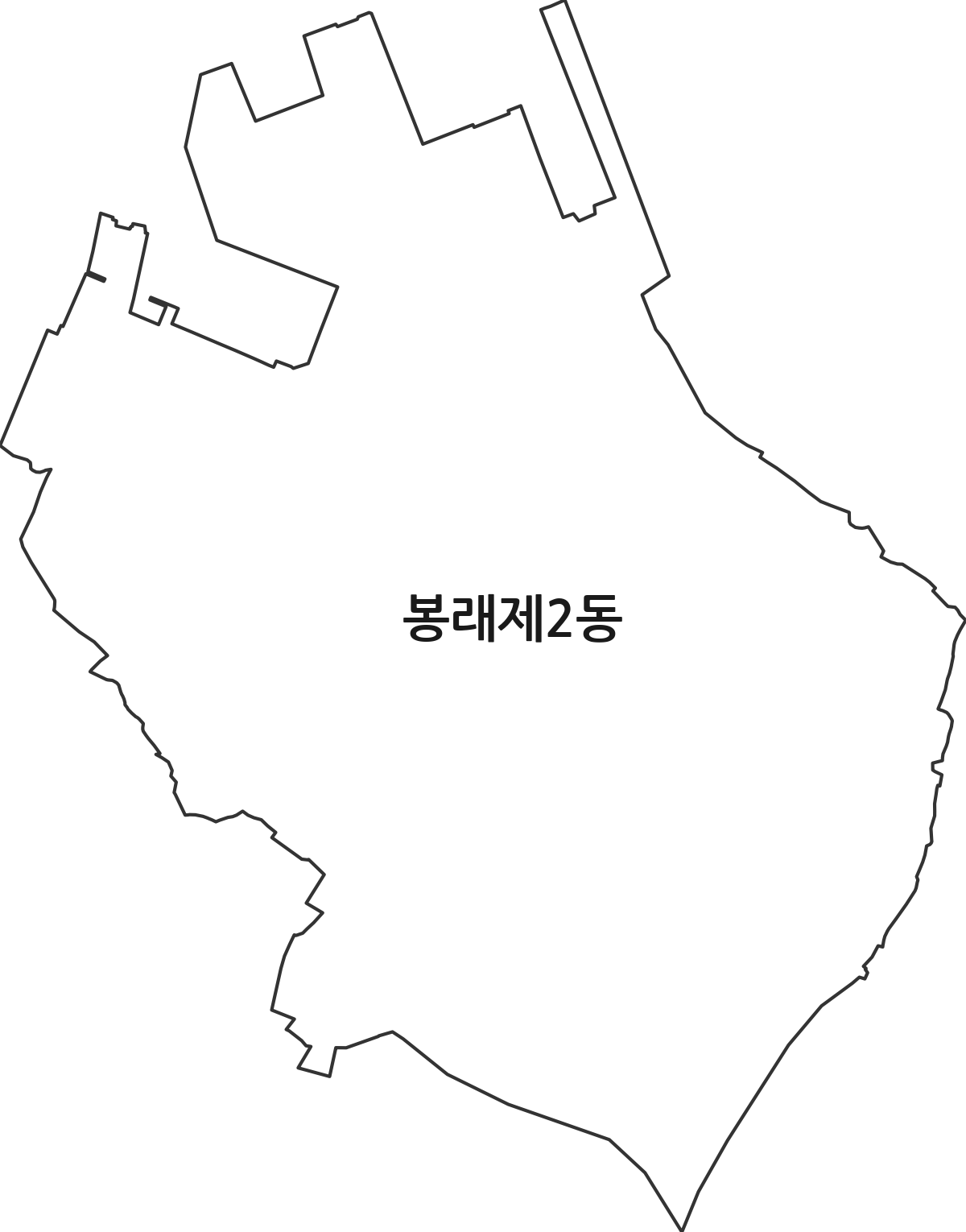 부산광역시 영도구 봉래제2동 행정동 행정구역 경계 지도