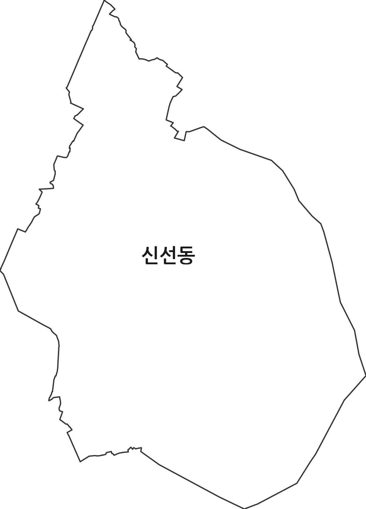 부산광역시 영도구 신선동 행정동 행정구역 경계 지도
