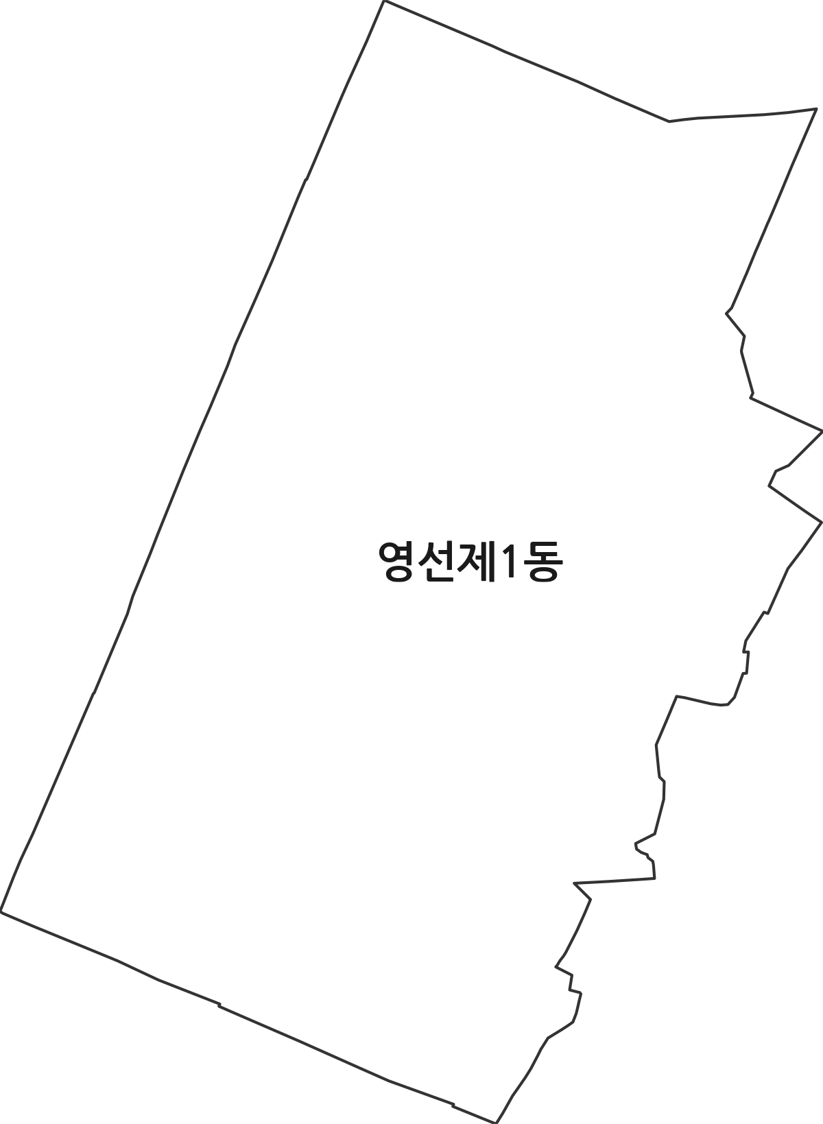 부산광역시 영도구 영선제1동 행정동 행정구역 경계 지도