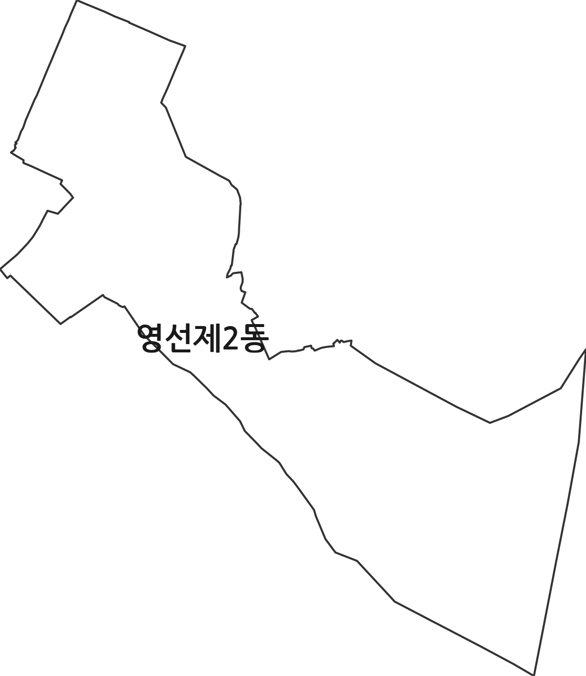 부산광역시 영도구 영선제2동 행정동 행정구역 경계 지도