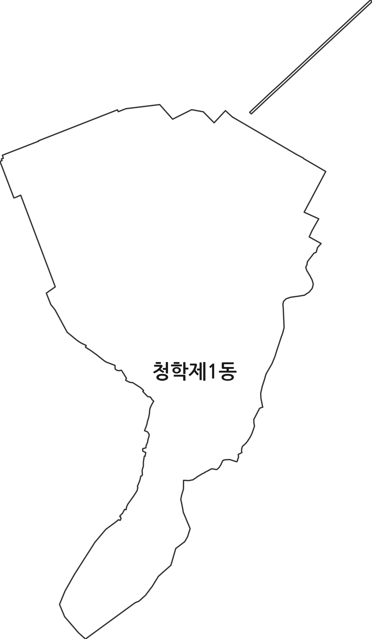 부산광역시 영도구 청학제1동 행정동 행정구역 경계 지도