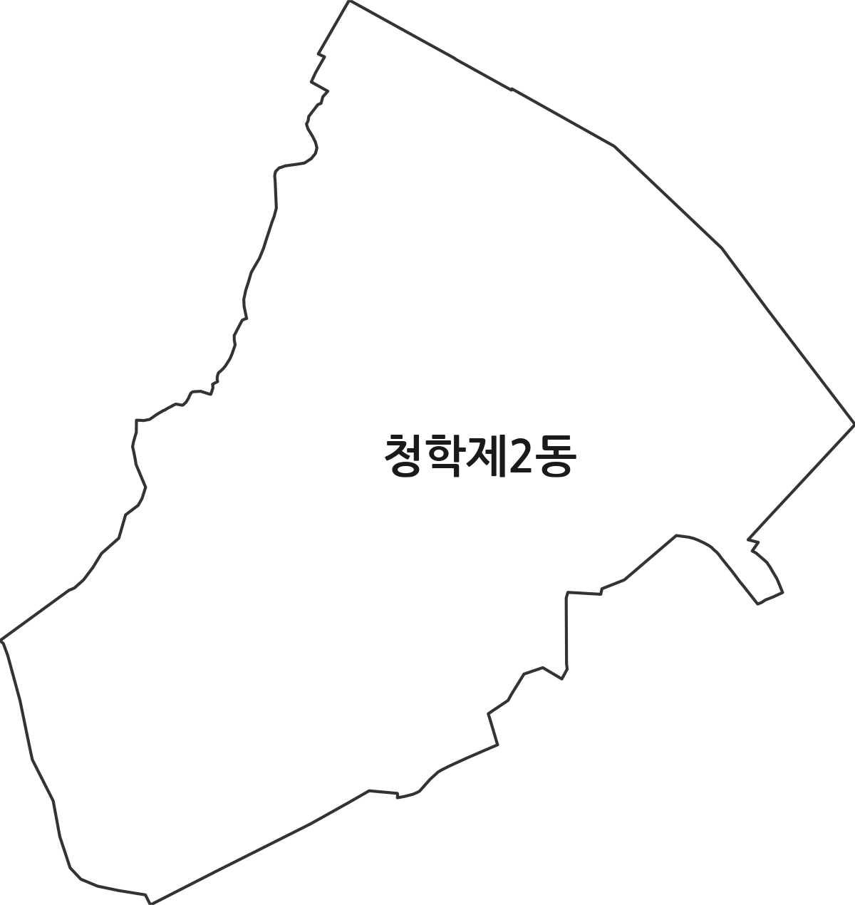 부산광역시 영도구 청학제2동 행정동 행정구역 경계 지도