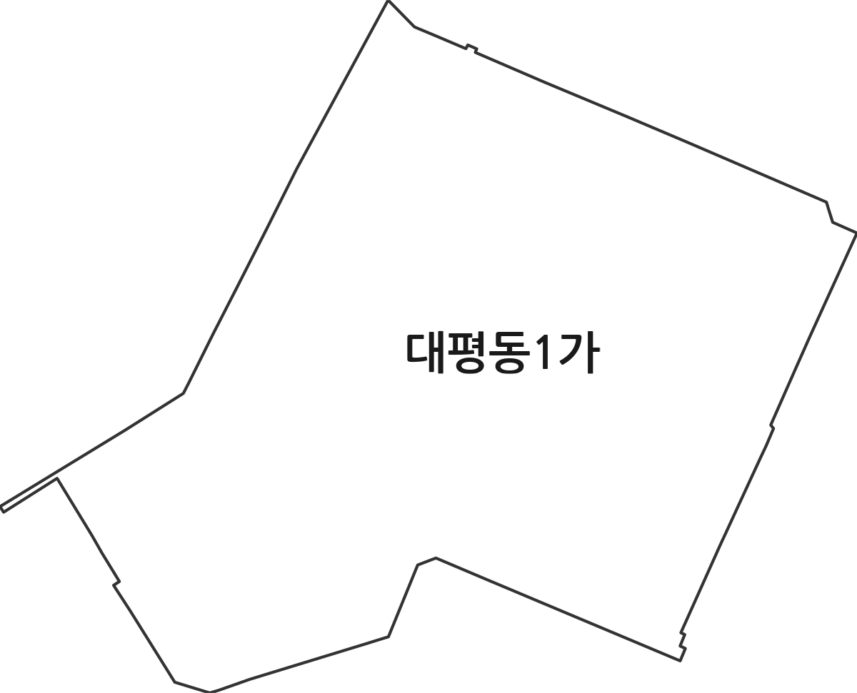 부산광역시 영도구 대평동1가 법정동 행정구역 경계 지도