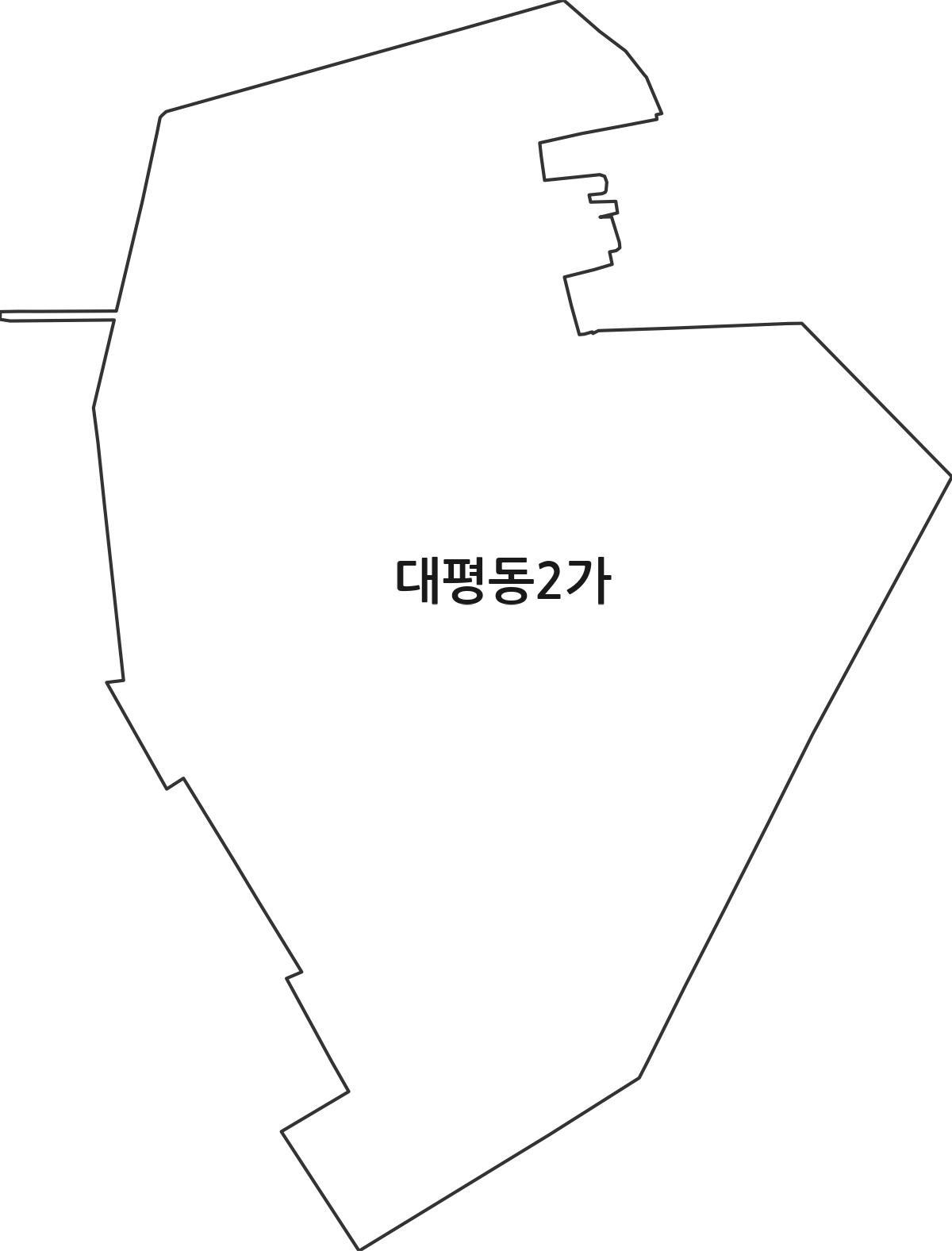 부산광역시 영도구 대평동2가 법정동 행정구역 경계 지도