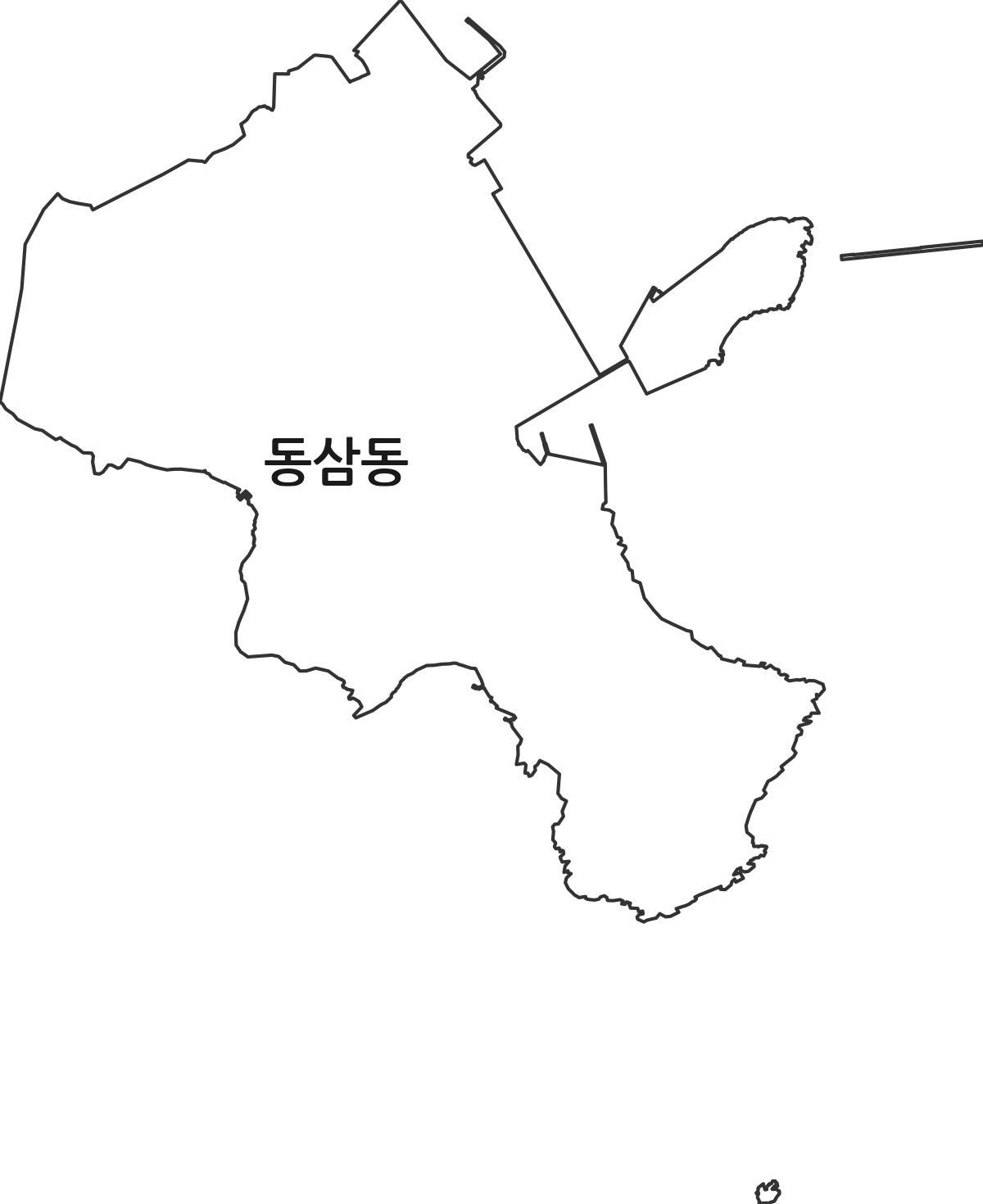 부산광역시 영도구 동삼동 법정동 행정구역 경계 지도