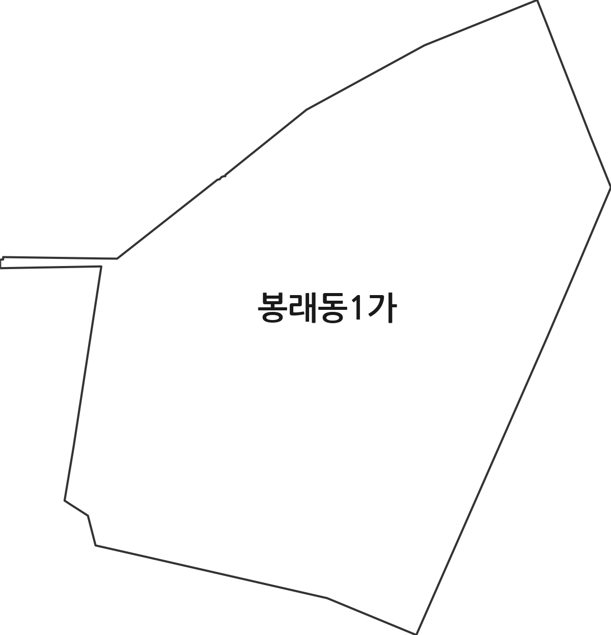 부산광역시 영도구 봉래동1가 법정동 행정구역 경계 지도