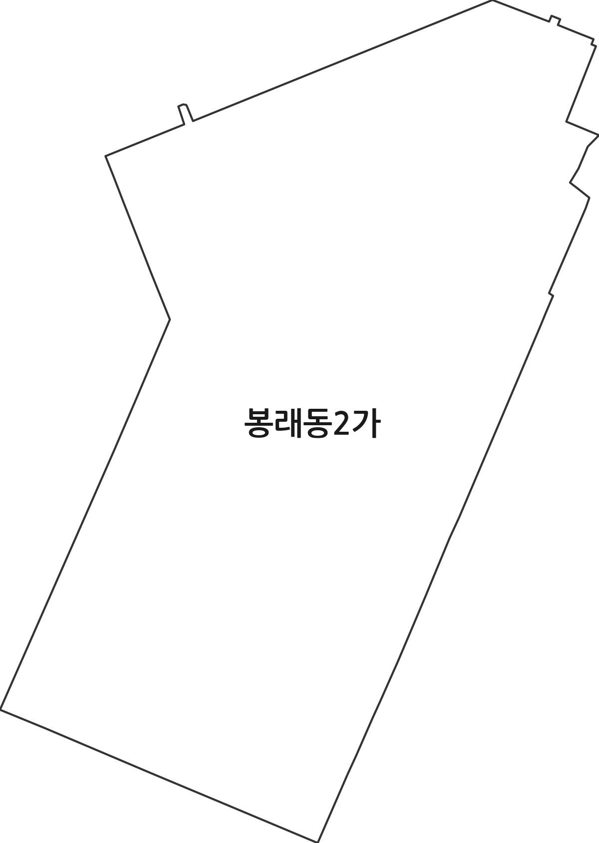 부산광역시 영도구 봉래동2가 법정동 행정구역 경계 지도