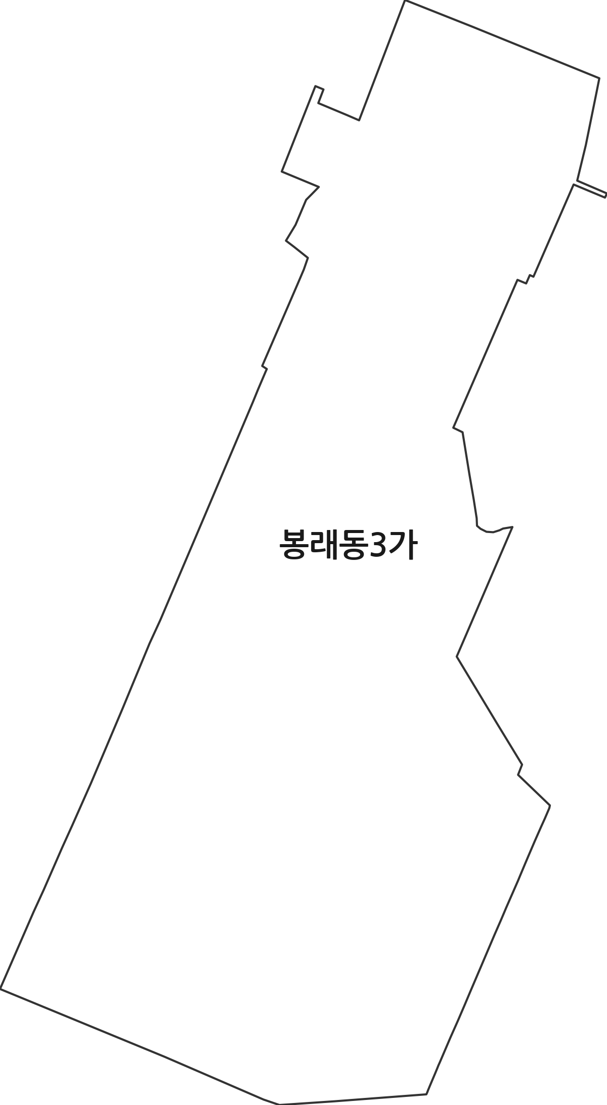 부산광역시 영도구 봉래동3가 법정동 행정구역 경계 지도