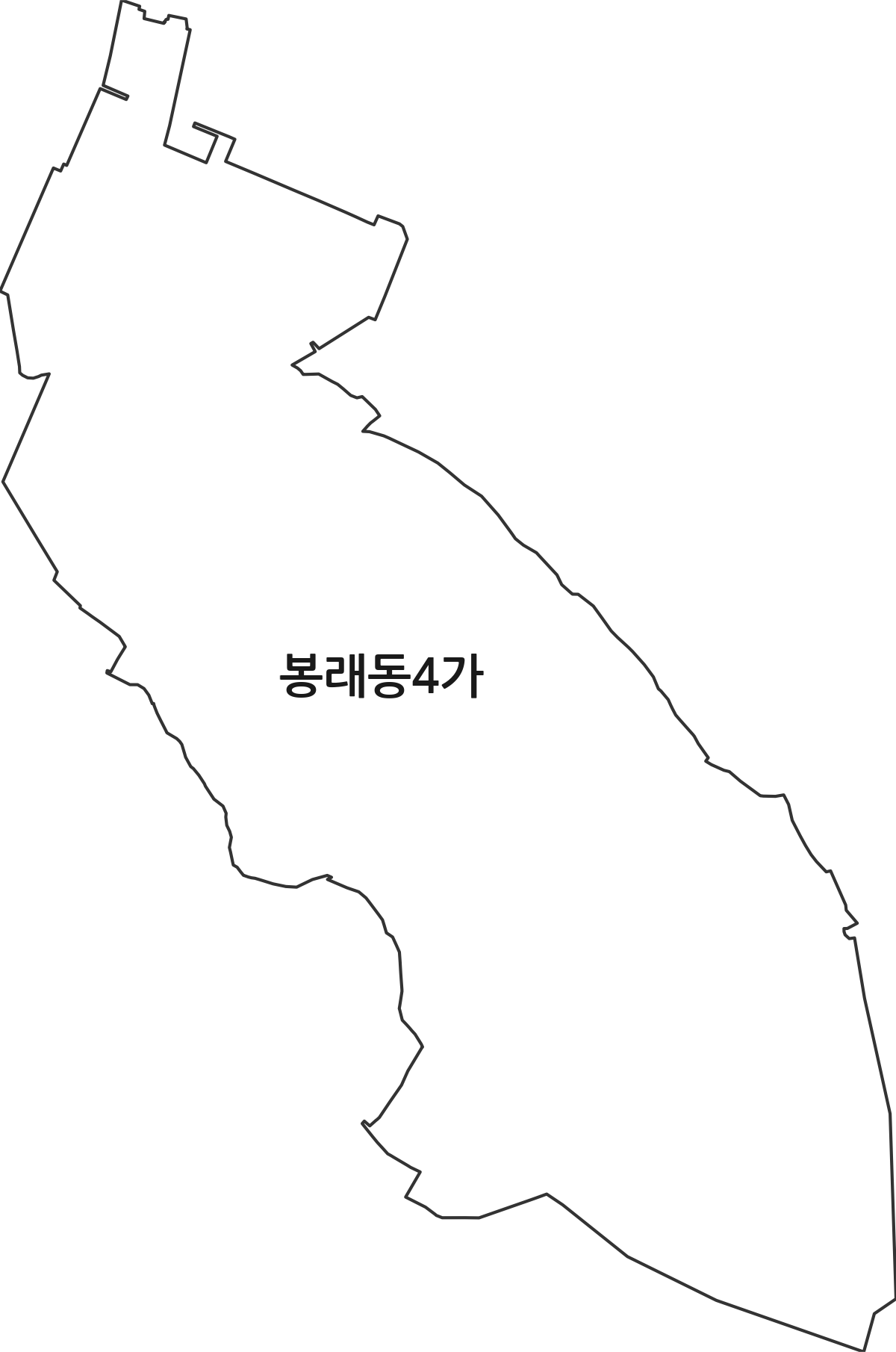 부산광역시 영도구 봉래동4가 법정동 행정구역 경계 지도