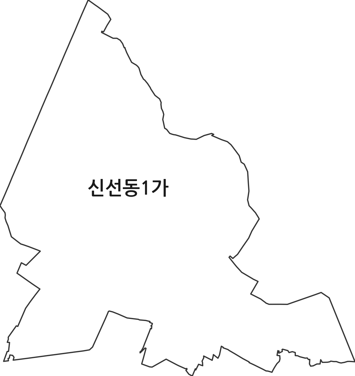부산광역시 영도구 신선동1가 법정동 행정구역 경계 지도