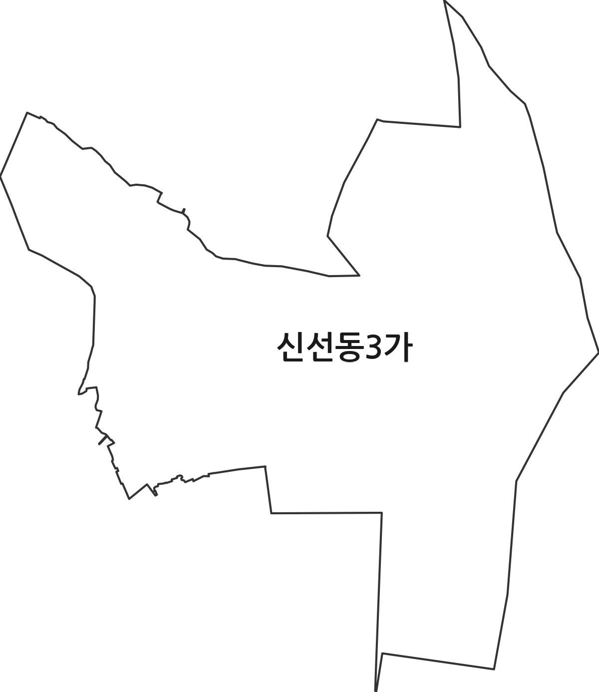부산광역시 영도구 신선동3가 법정동 행정구역 경계 지도