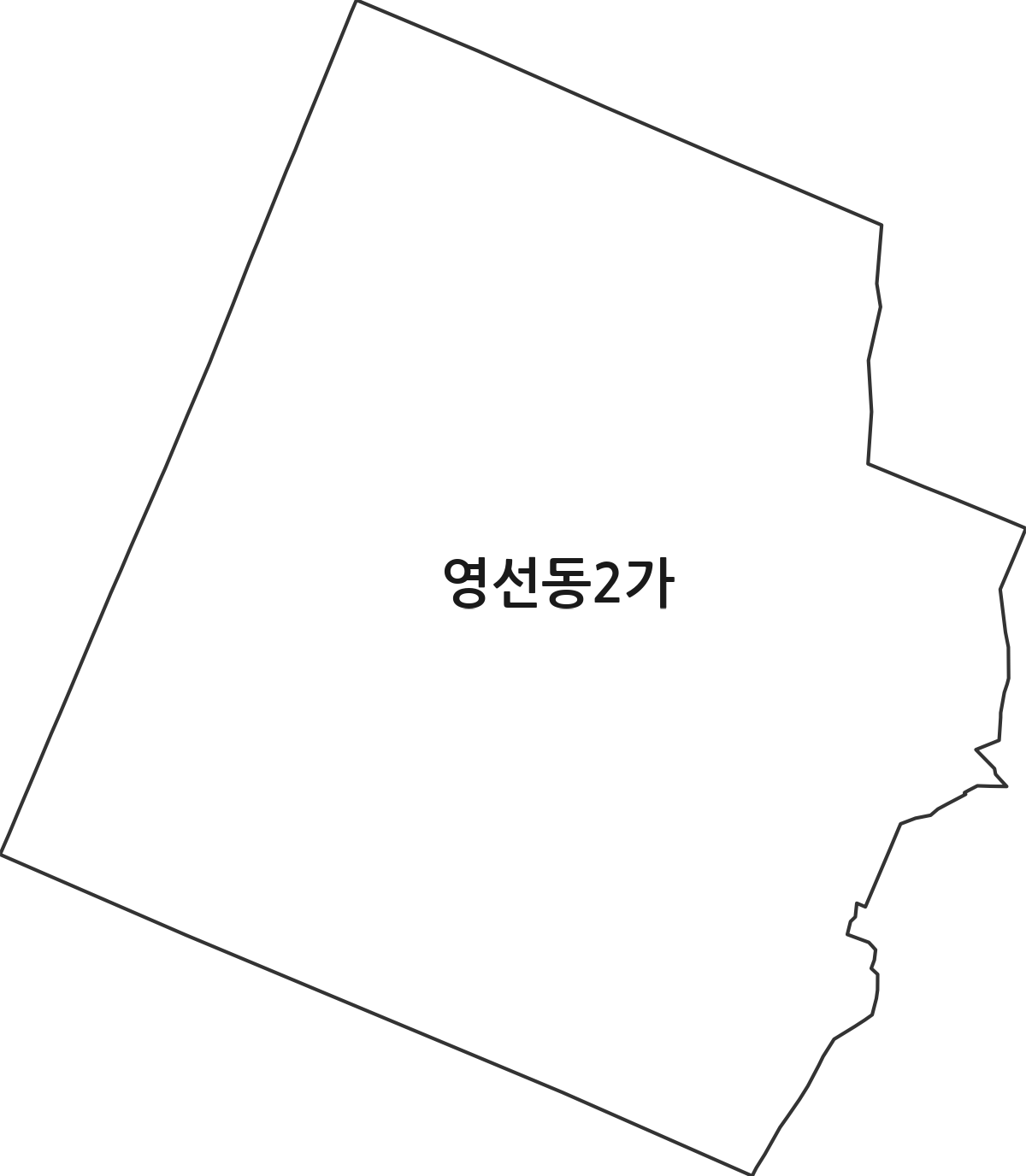 부산광역시 영도구 영선동2가 법정동 행정구역 경계 지도