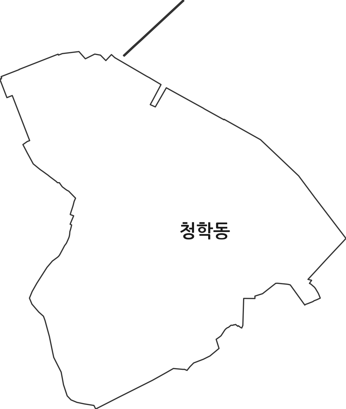 부산광역시 영도구 청학동 법정동 행정구역 경계 지도